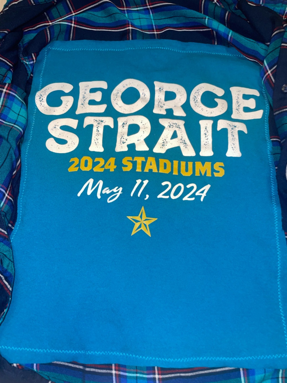 Upcycled Time and Tru George Strait Plaid Button-Down Shirt - Picture 11 of 16